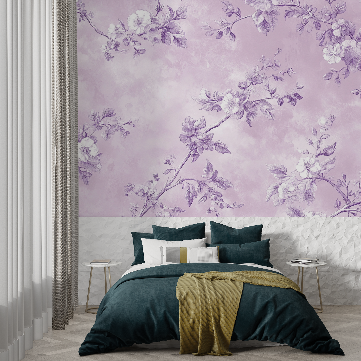 Tapetenpapier Lilas Mauve - Tapisserie