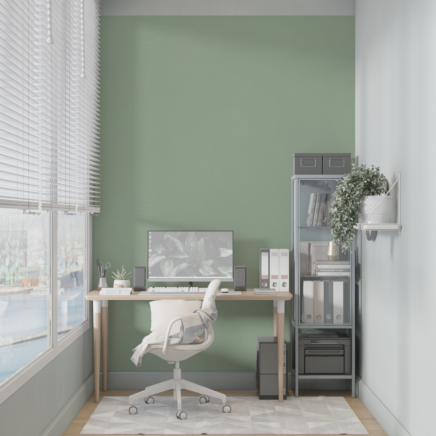 Greenish-Gray Wallpaper | Murals Wallpaper