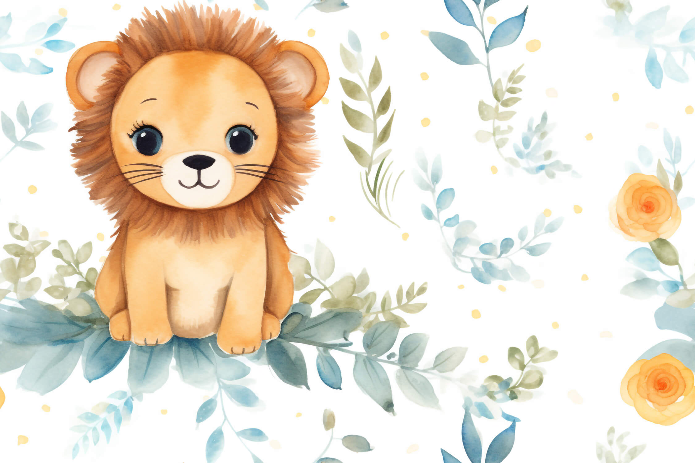 Lion Brother Kids Wallpaper | Murals Wallpaper