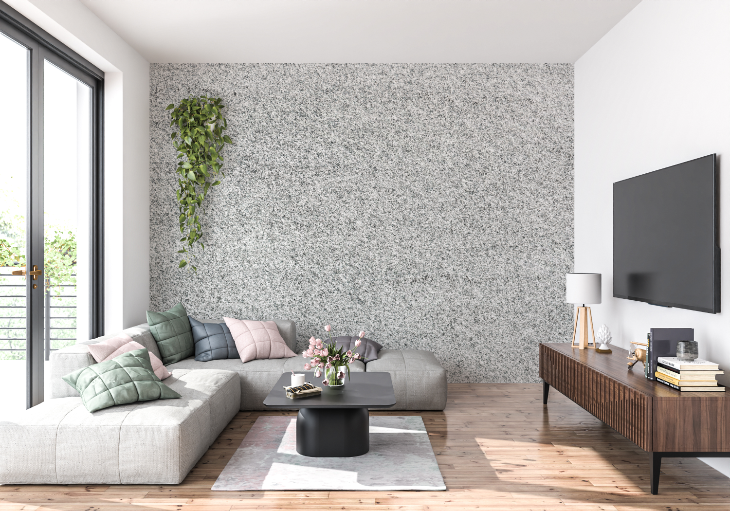 Light Gray Glitter Wallpaper | Murals Wallpaper