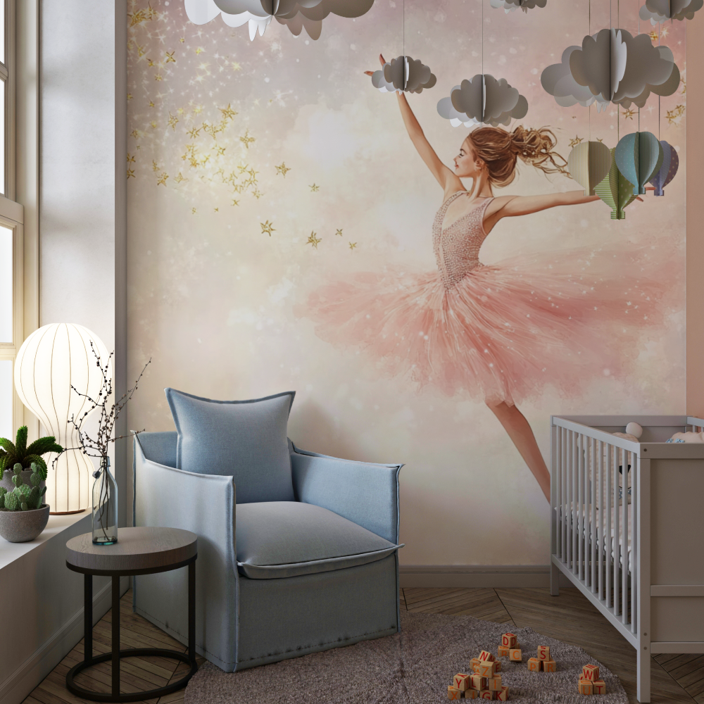 Papiermalerei Prinzessinnen-Tänzerin...es ist ein neues Mädchenzimmer