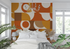 Tapeten Vintage Orange – Tapisserie-Panorama