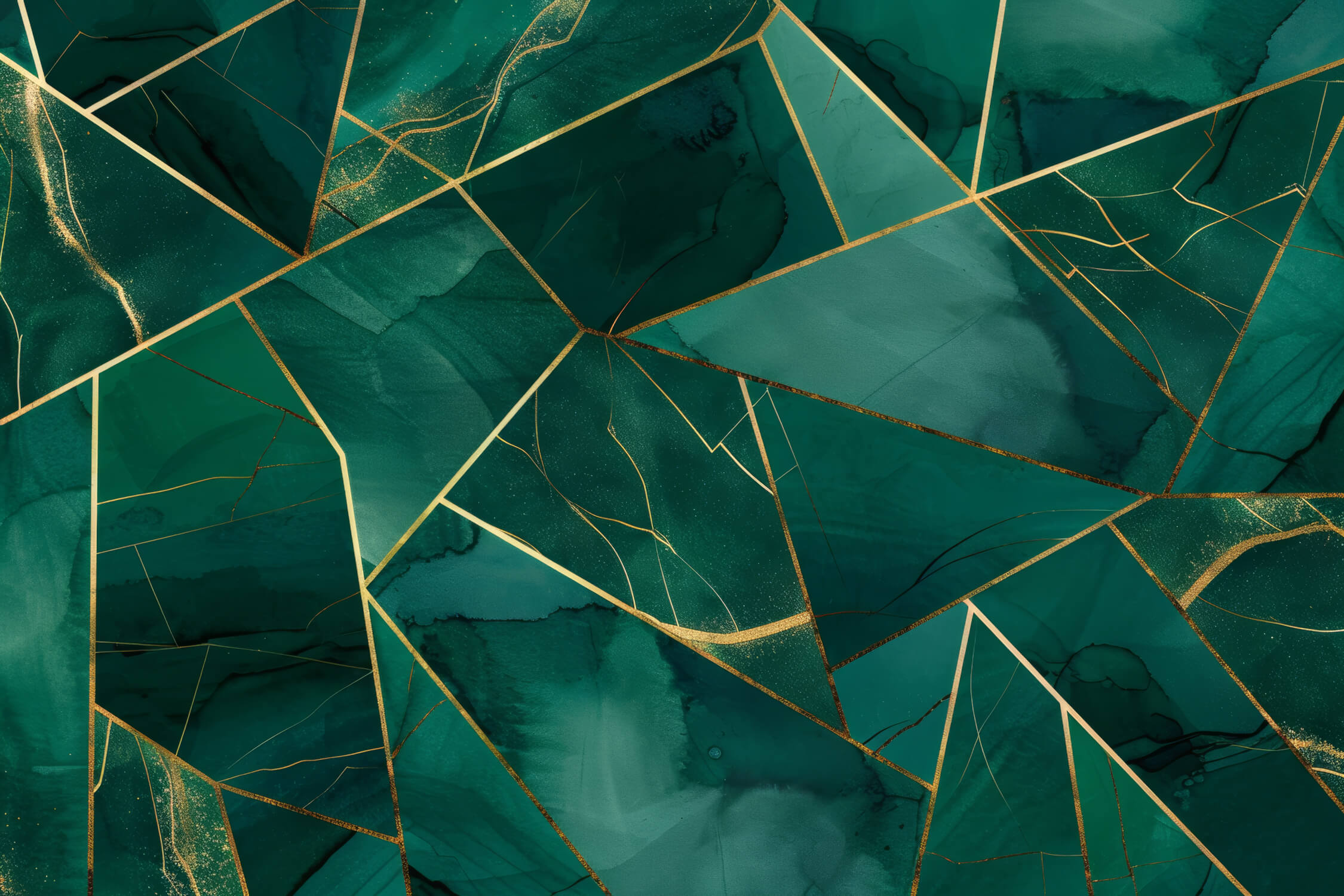 Emerald Green and Gold Wallpaper | Murals Wallpaper