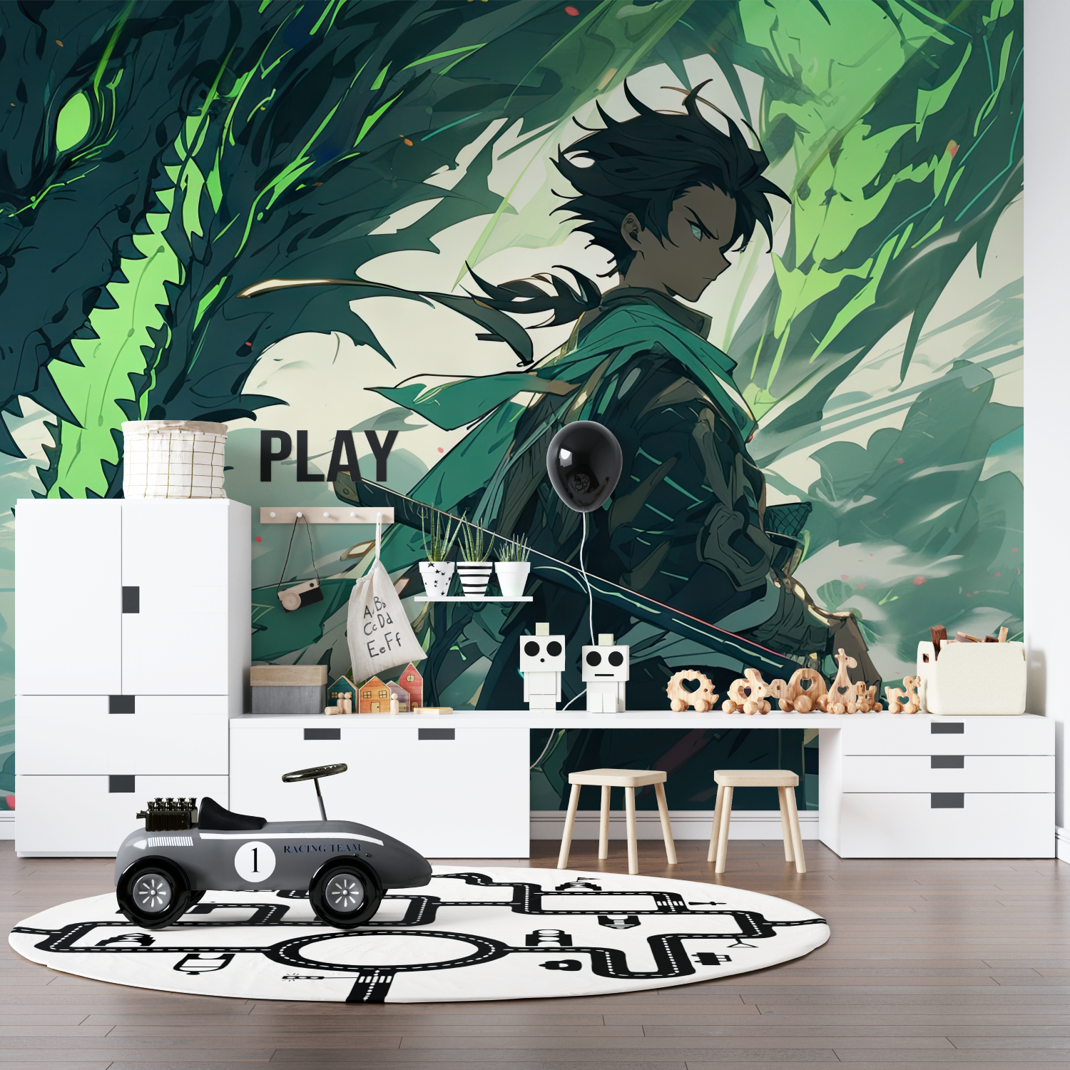 Green Dragon Wallpaper | Murals Wallpaper