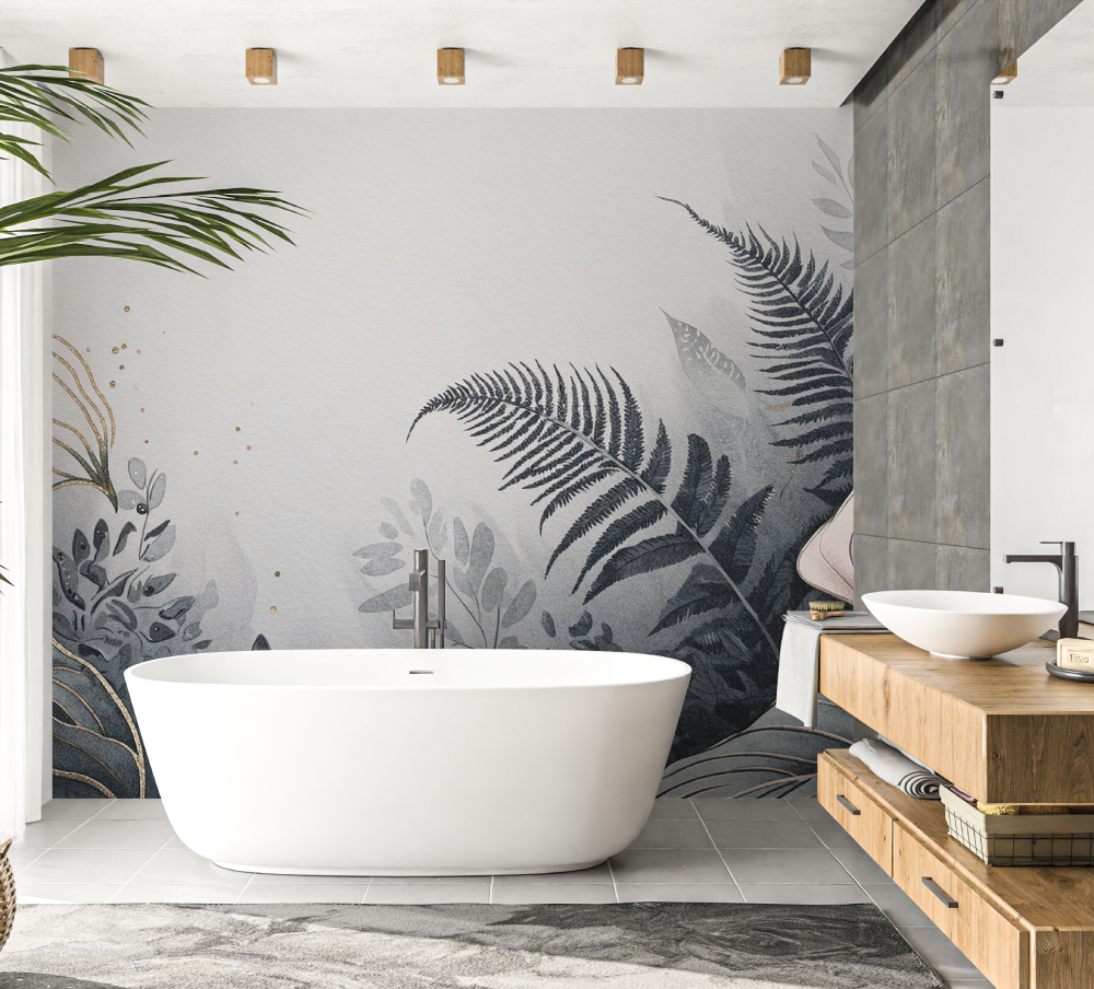 Bathroom Wallpaper Foliage | Murals Wallpaper
