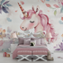 Happy Unicorn Wall Decor Wallpaper | Murals Wallpaper