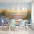 Sunset Beach Dunes Landscape Mural Wallpaper