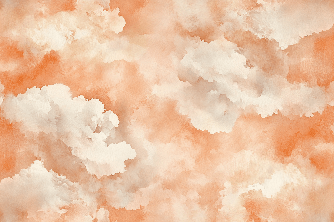 Pastel Cloudy Sky Terracotta Wallpaper | Murals Wallpaper