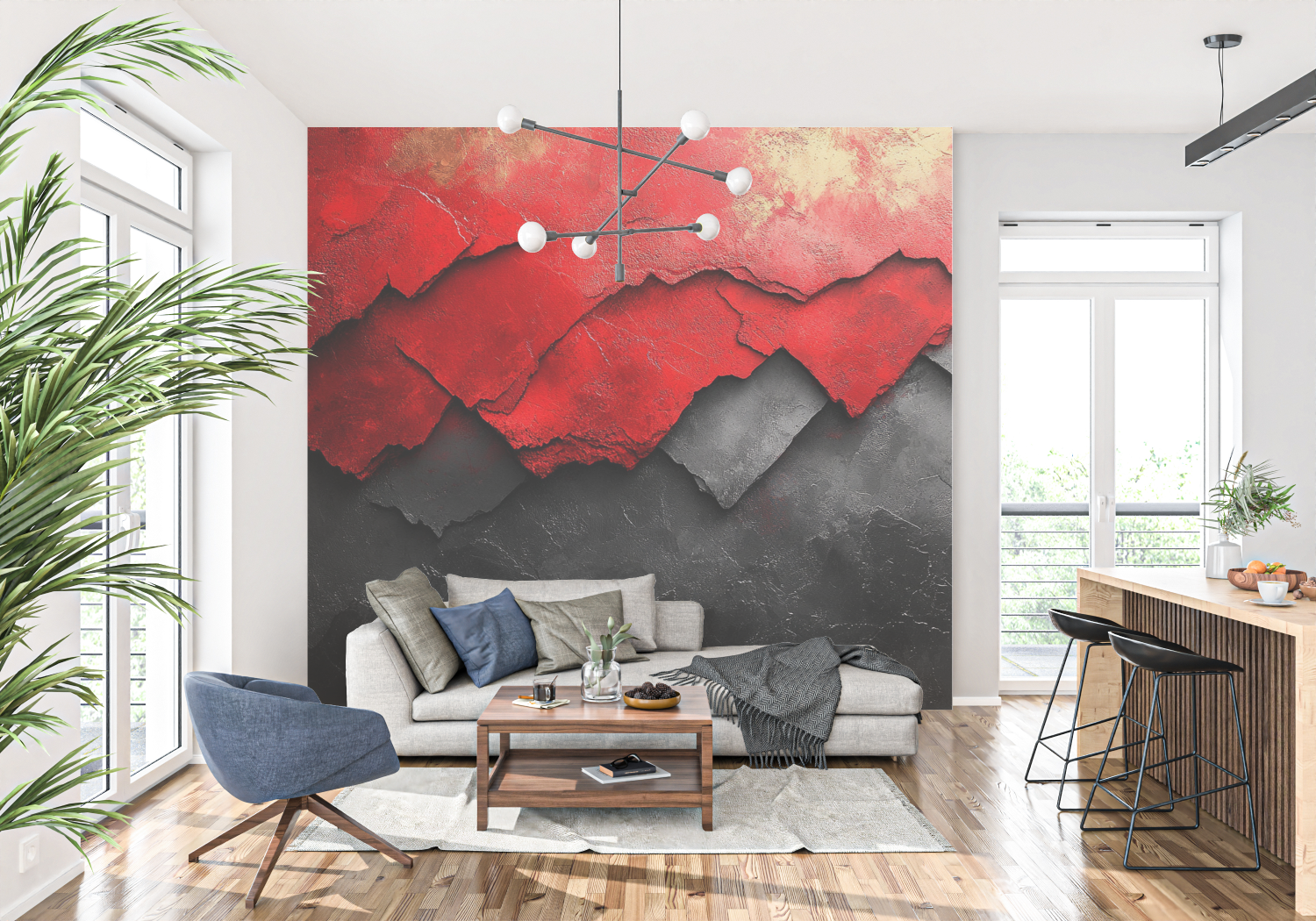 Red and Black Wallpaper | Murals Wallpaper
