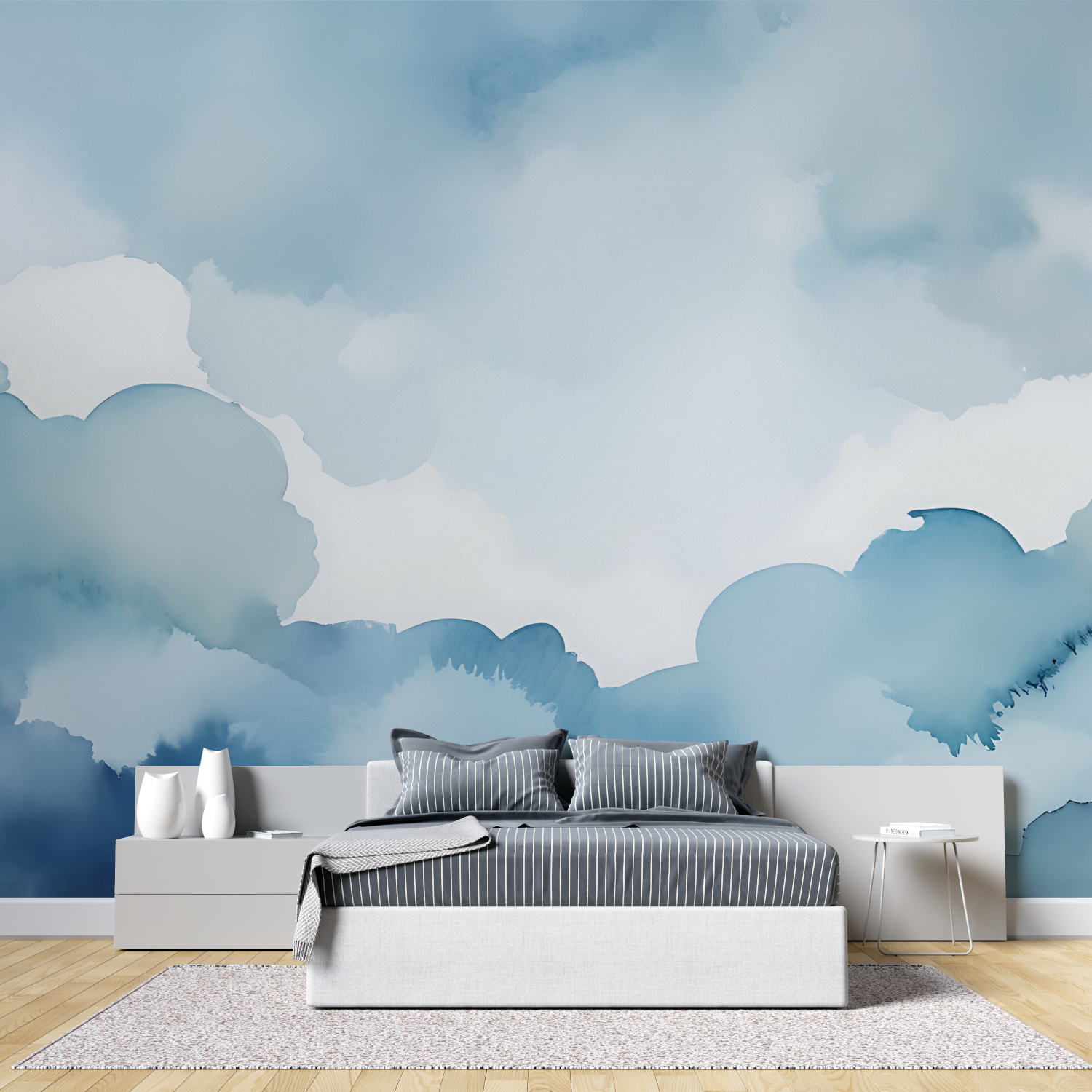 Blue Bathroom Wallpaper | Murals Wallpaper
