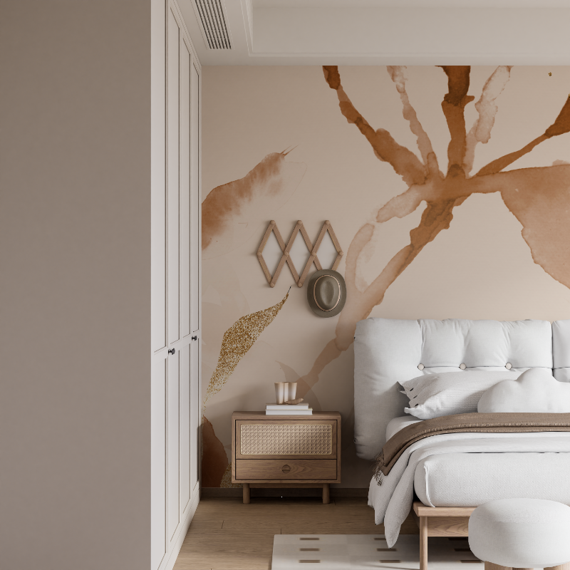 Watercolor Wallpaper for Living Room | Murals Wallpaper