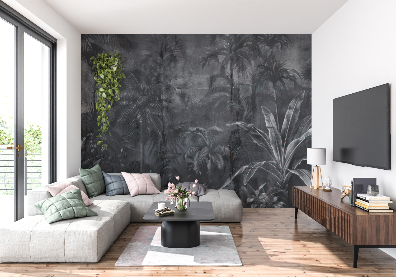 Black Scenic Wallpaper | Murals Wallpaper