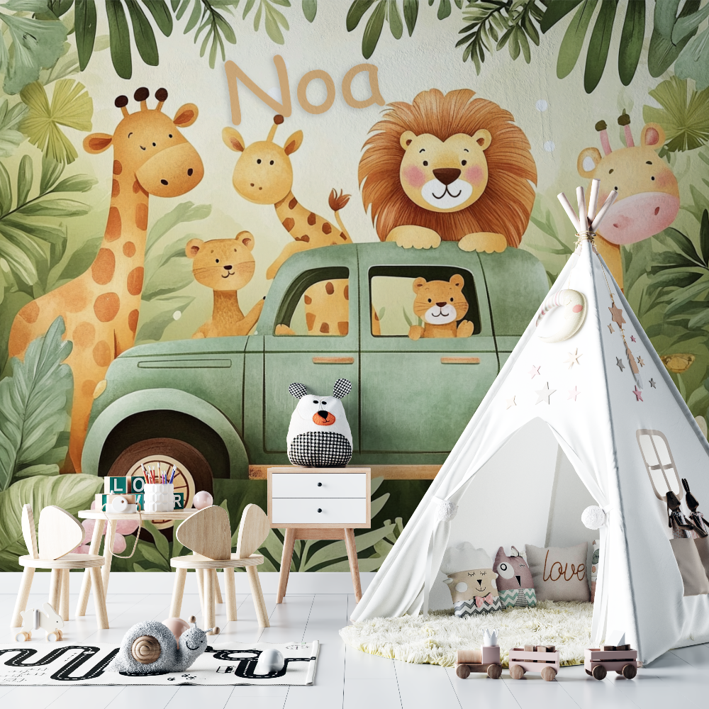Jungle Expedition Name Wallpaper | Murals Wallpaper