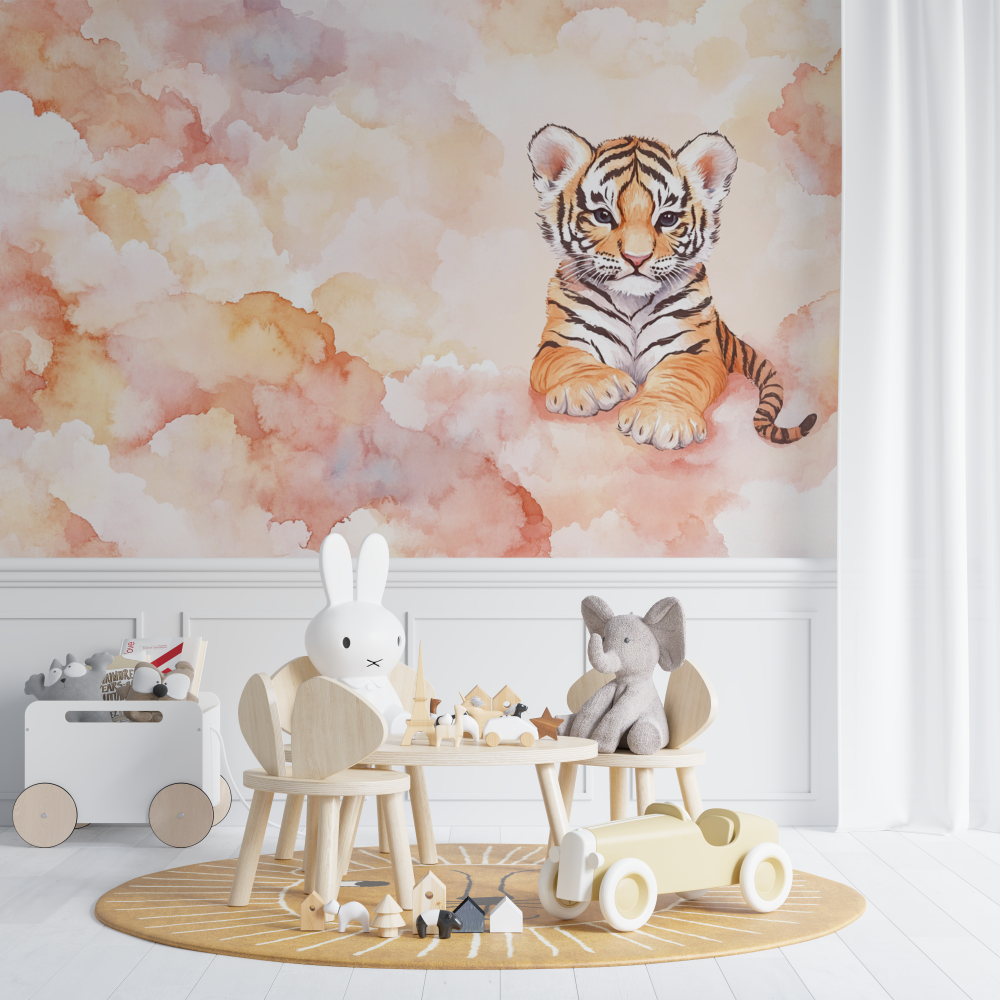 Tiger and Clouds Wallpaper | Murals Wallpaper