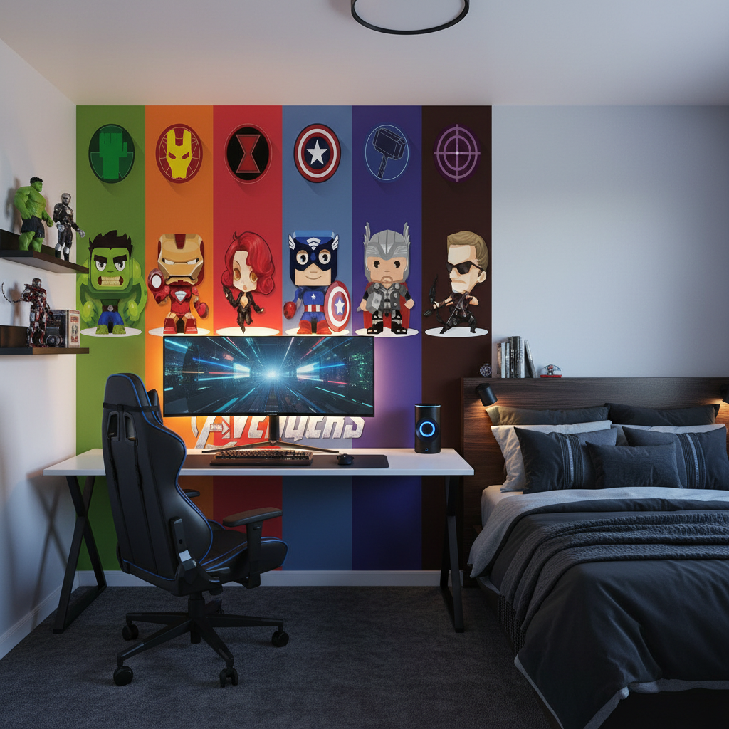 Mural Superhero Wallpaper Marvel in Color