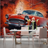 3D Brick Car Mural Wallpaper | Murals Wallpaper
