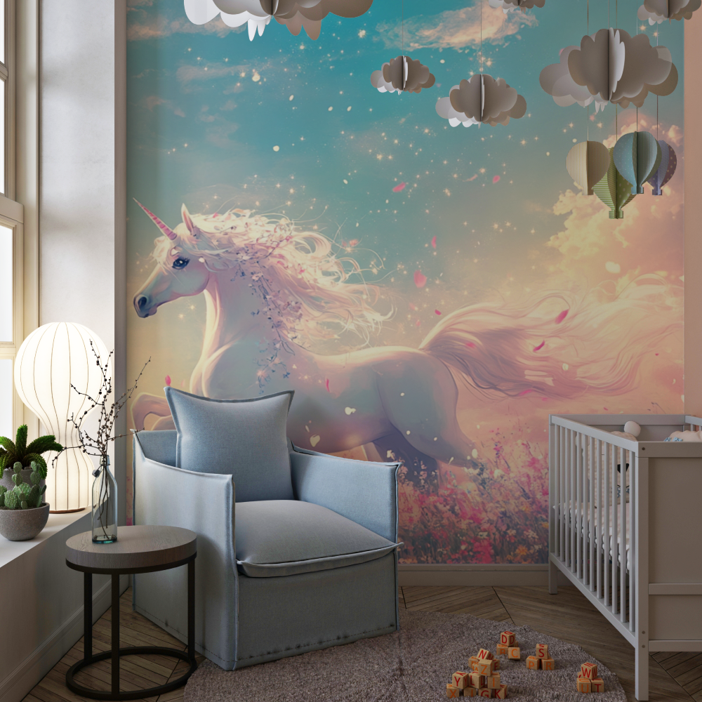 Unicorn Dancer Floral Wallpaper | Murals Wallpaper