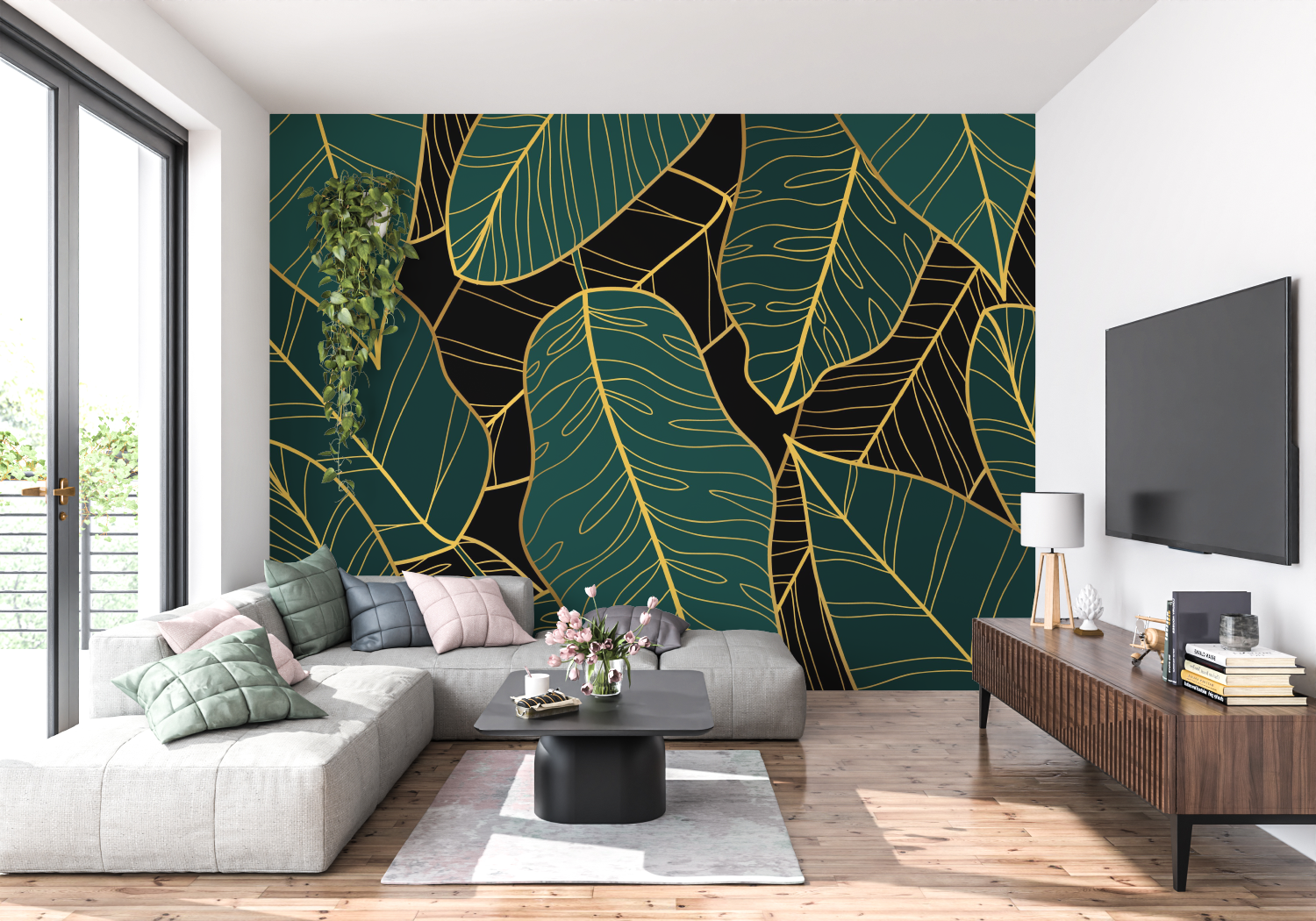 Bottle Green Wallpaper | Murals Wallpaper