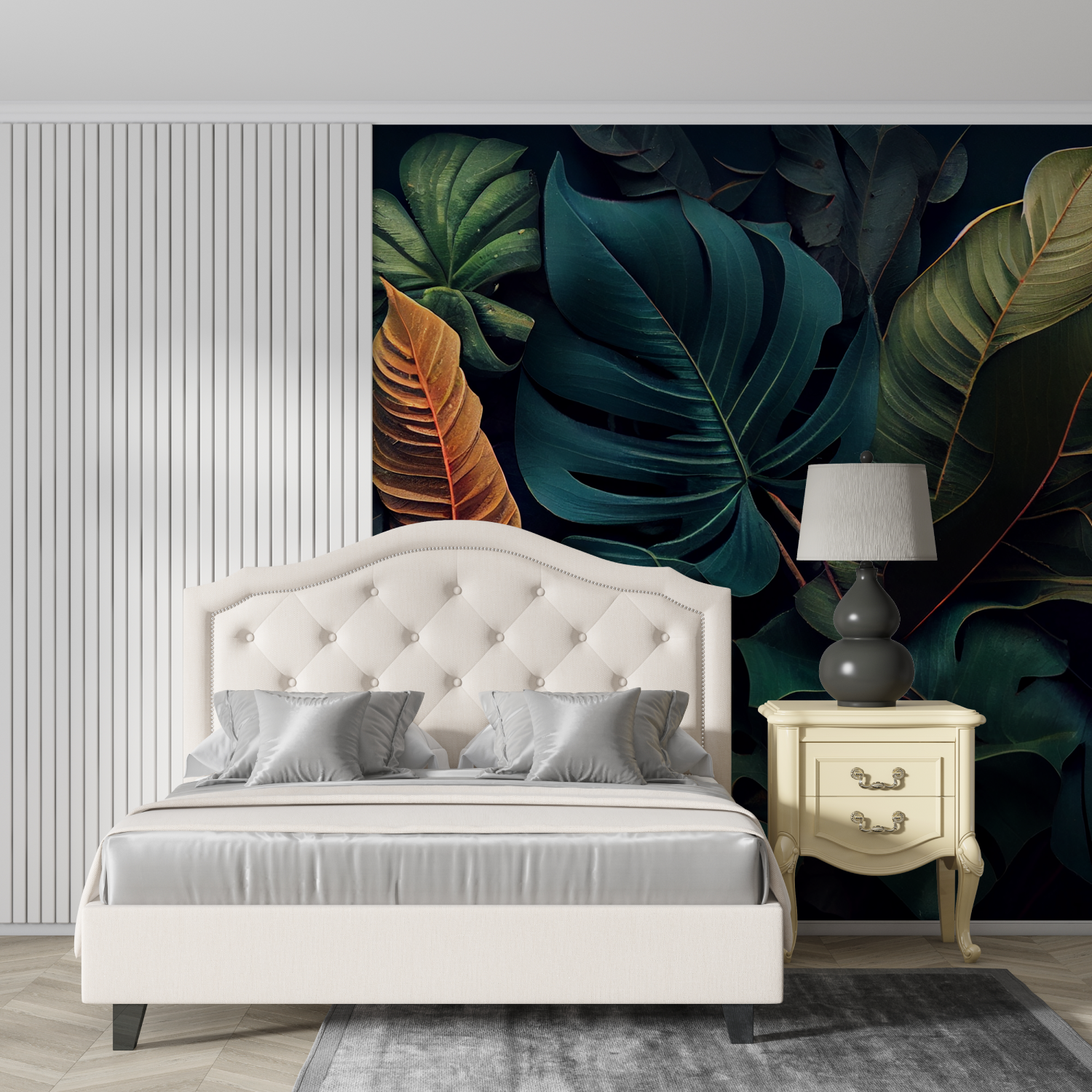 Papier Peint Panoramique Tropical Sombre - Wand