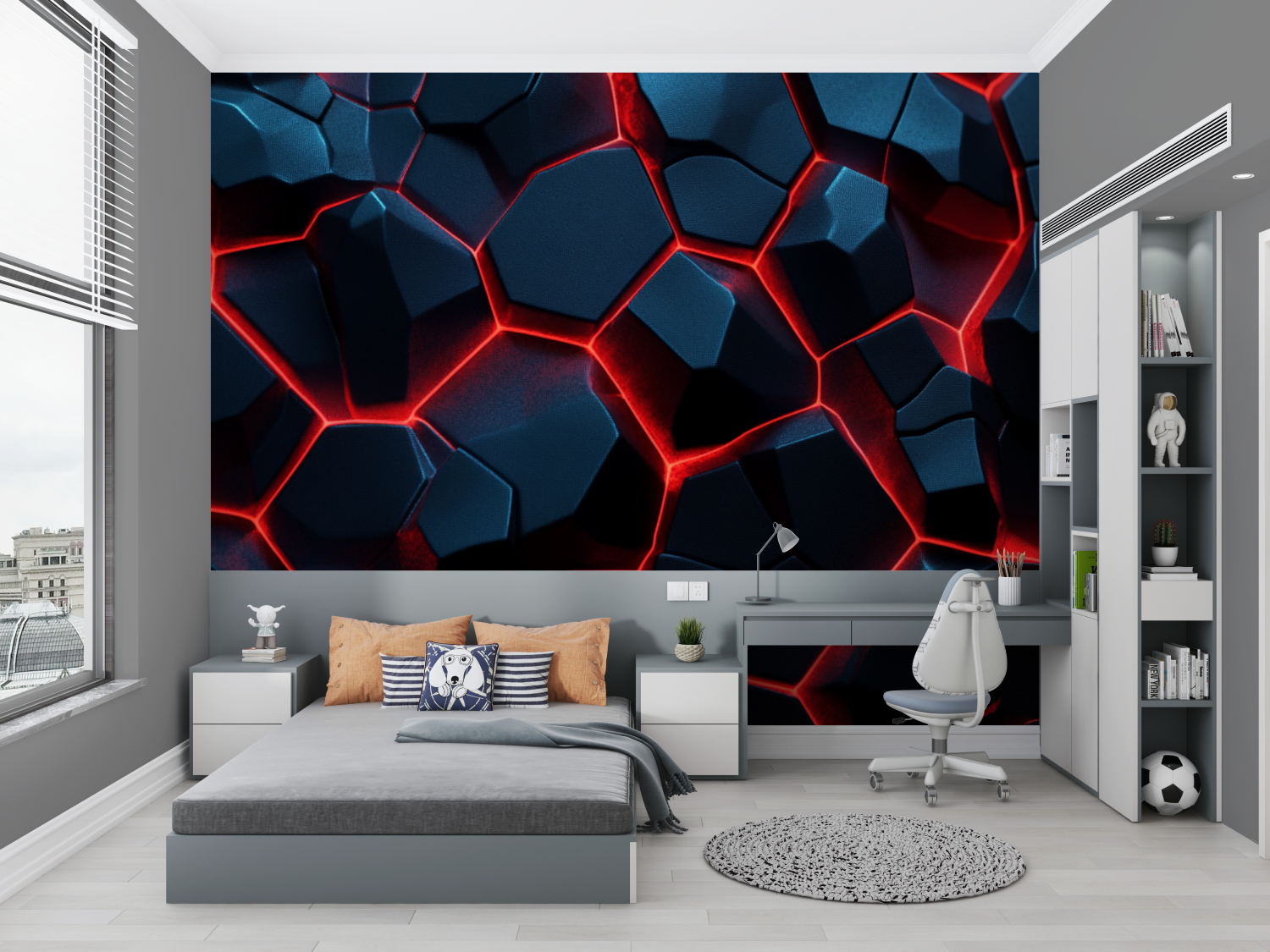 Black Neon Gaming Room Wallpaper | Murals Wallpaper