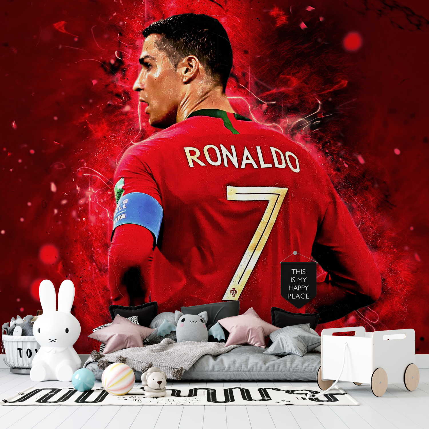 Ronaldo Red Wallpaper | Murals Wallpaper