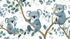Koala Wake-Up Soft Wallpaper | Murals Wallpaper