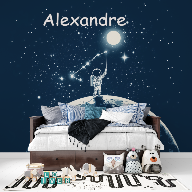 Astronaut Boy Name Wallpaper | Murals Wallpaper