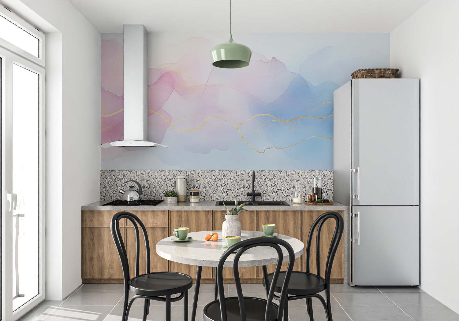 Watercolor Rose Gold Wallpaper | Murals Wallpaper