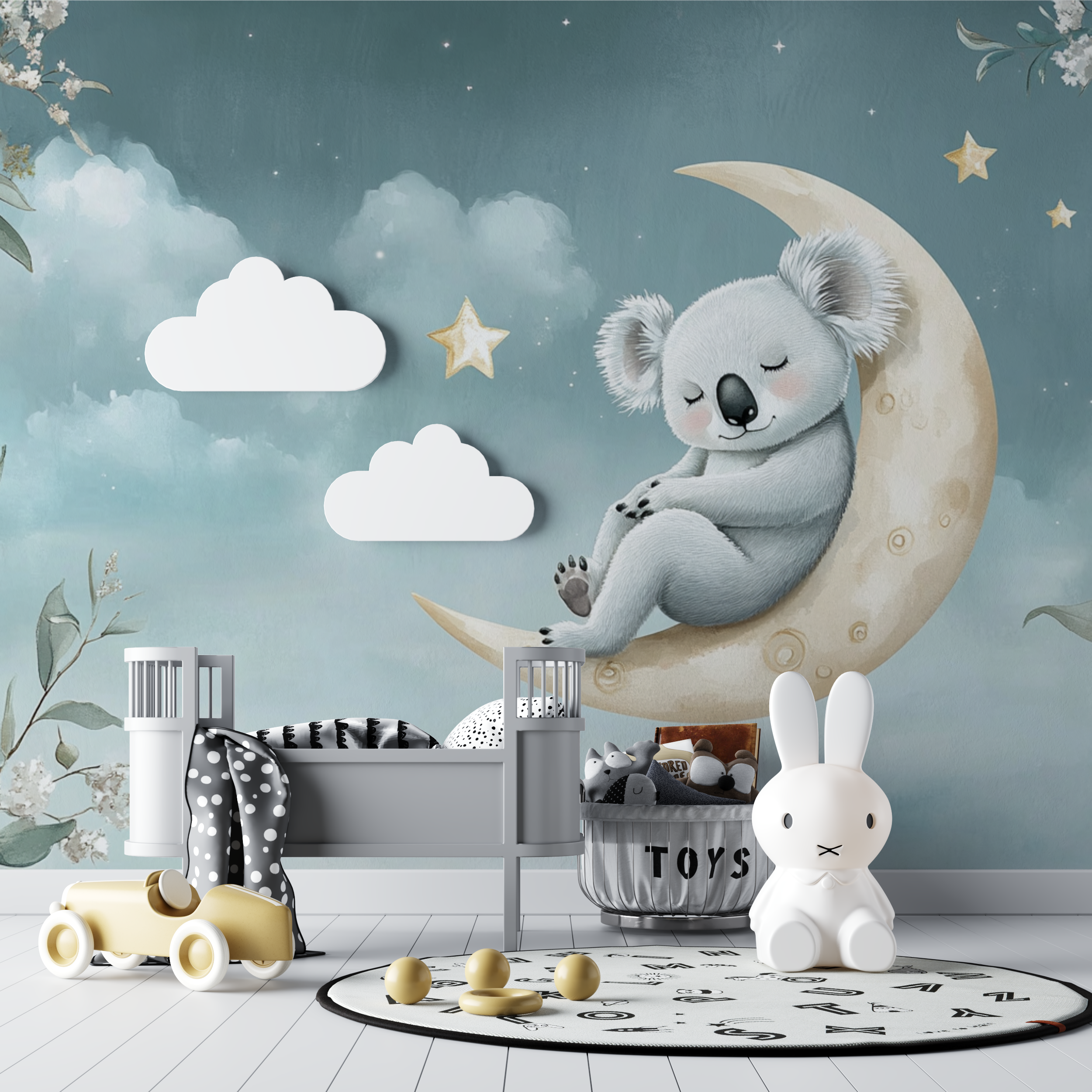 Dreamy Koala Wallpaper on the Moon | Murals Wallpaper