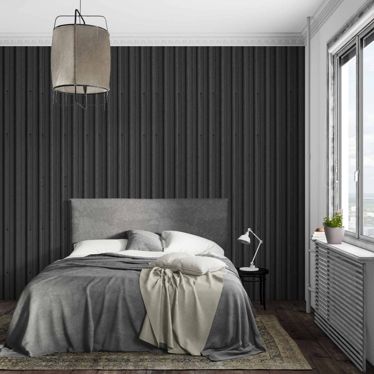 Black Wood Panel Wallpaper.Jpeg | Murals Wallpaper