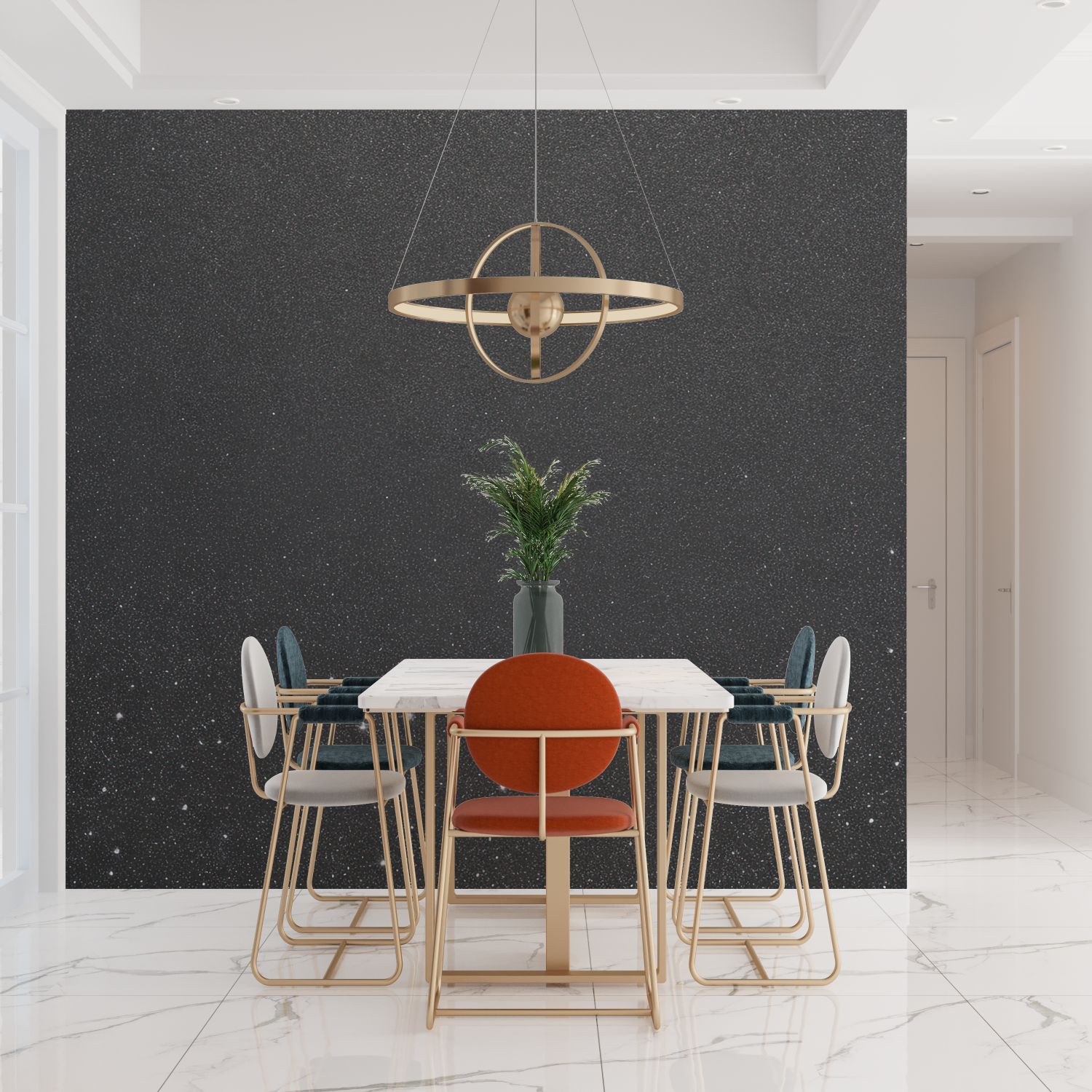 Charcoal Gray Glitter Wallpaper | Murals Wallpaper