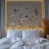 Vintage brown beige birds mural wallpaper chambre premium