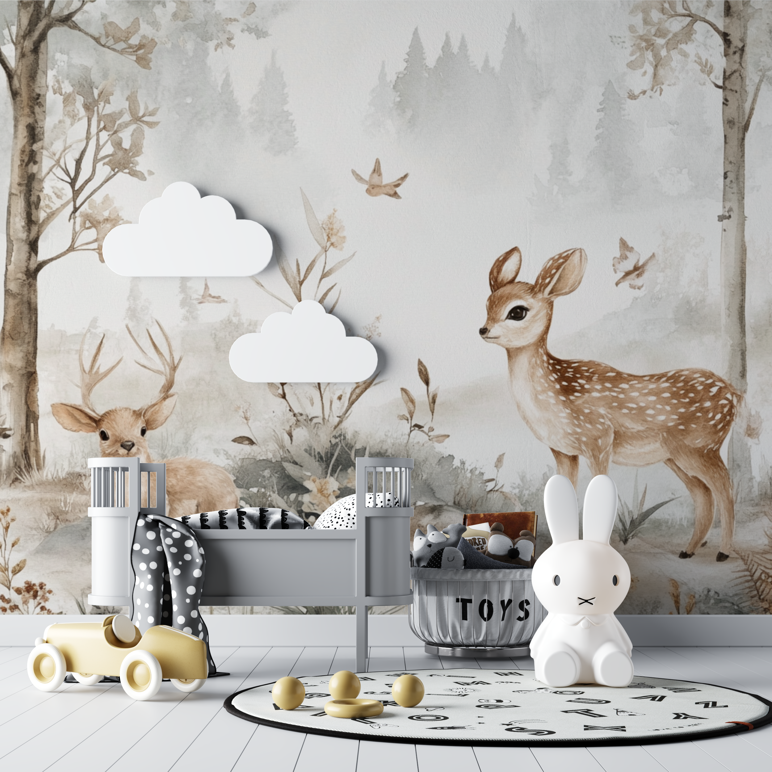 Papier-Peint-Biche und Foret-Baby-Tipi