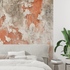 Terracotta Wallpaper with Waxed Concrete Effect | Murals Wallpaper