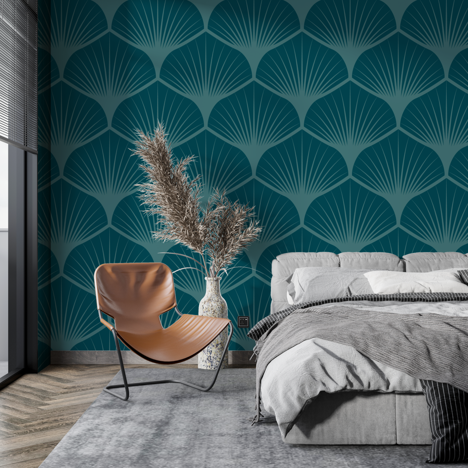 Ginkgo Blue Wallpaper | Murals Wallpaper