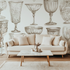 Vintage Water Glass Wallpaper | Murals Wallpaper