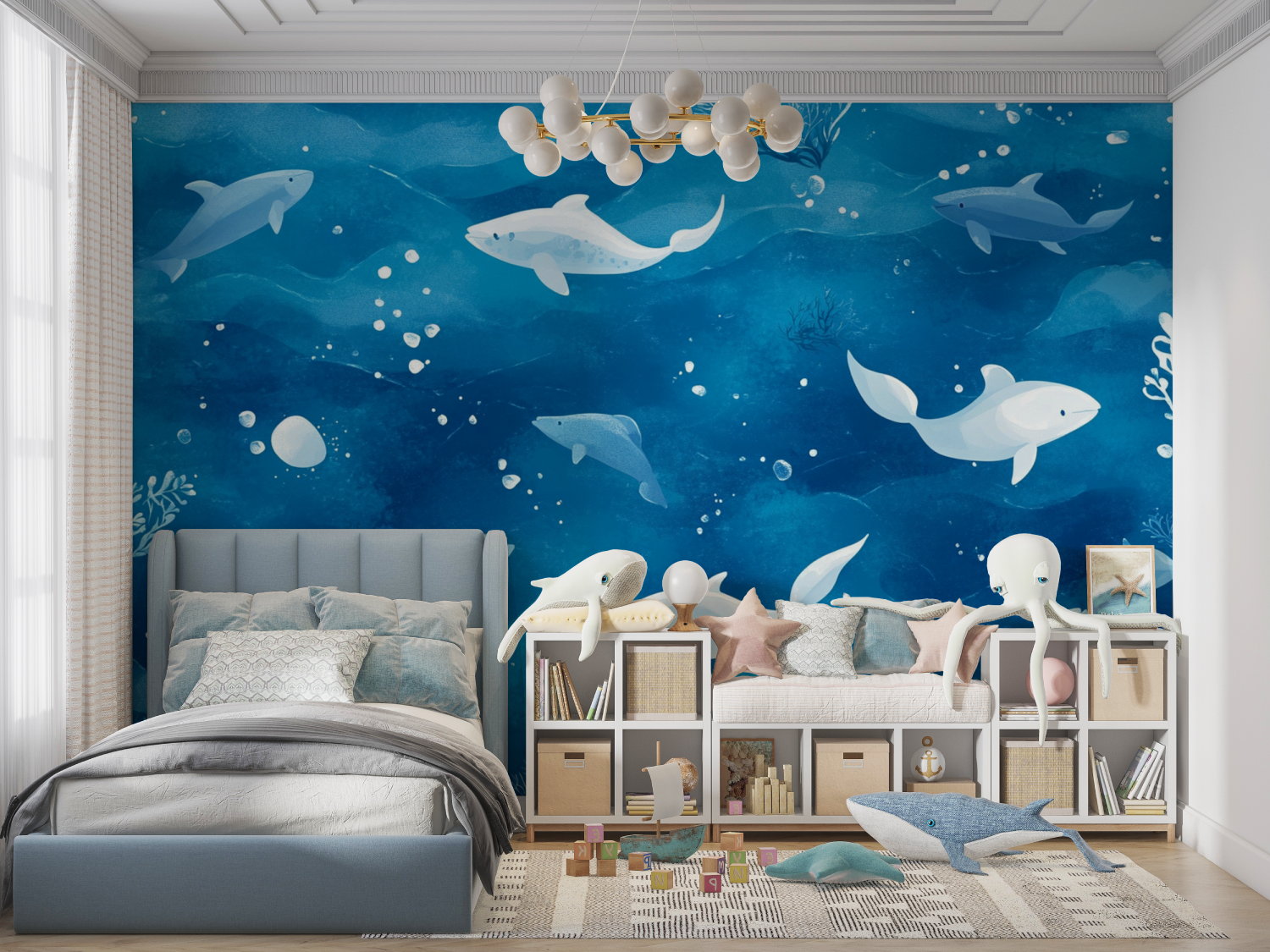 Nautical Wallpaper Blue Background | Murals Wallpaper
