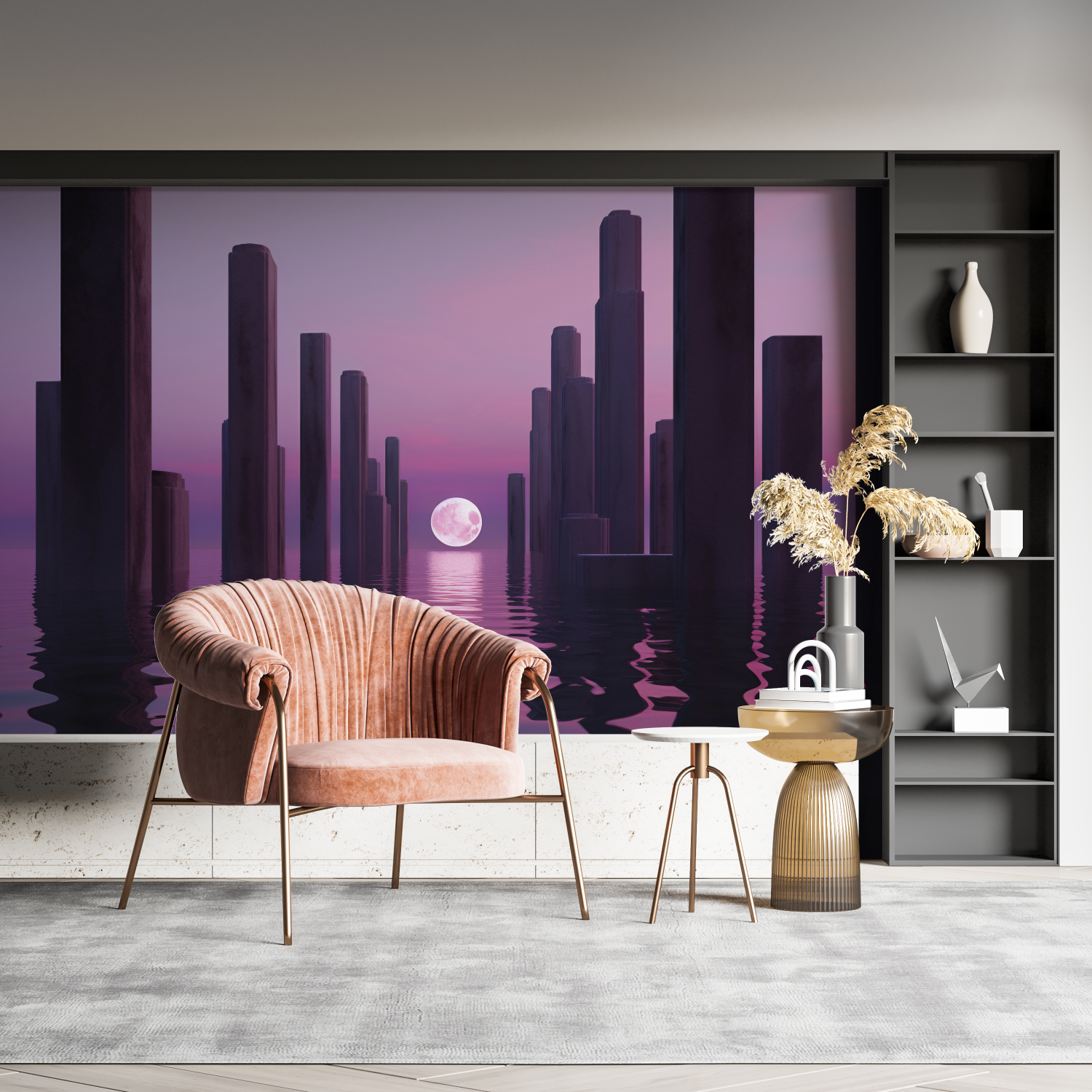 Purple 3D Wallpaper | Murals Wallpaper