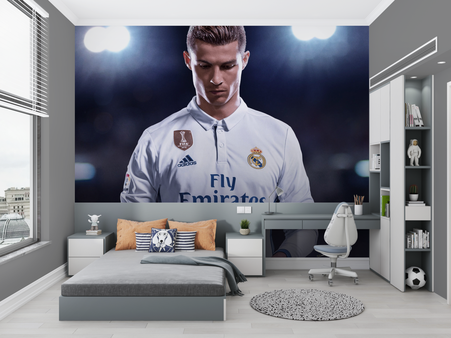 Papier-Fuß-Ronaldo-Chambre-Petit