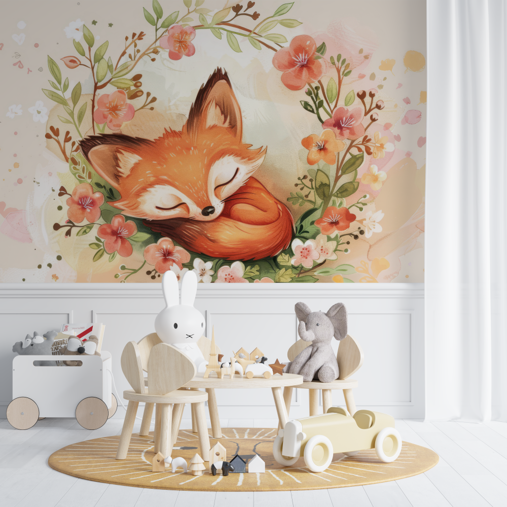 Fox Crown Flower Wallpaper | Murals Wallpaper