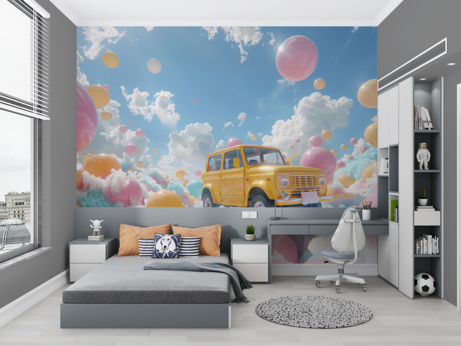 3D Kids Car Wallpaper | Murals Wallpaper