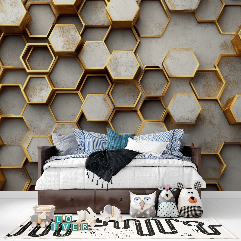 Beehive Gold Wallpaper | Murals Wallpaper