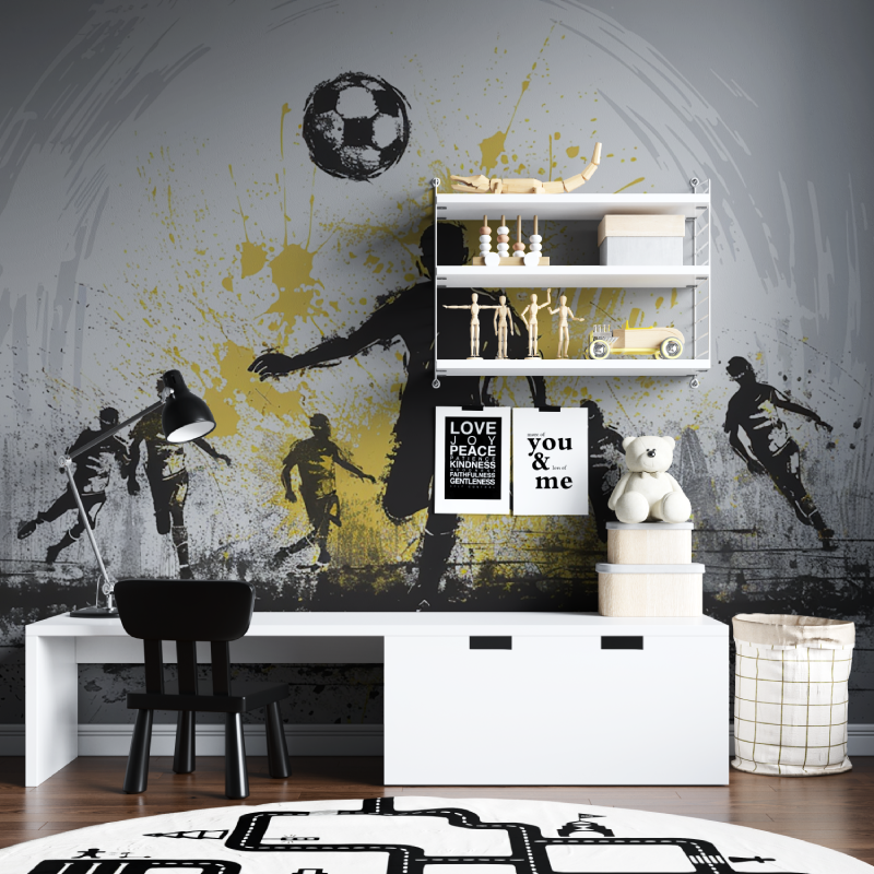 Boys' Soccer Bedroom Wallpaper | Murals Wallpaper