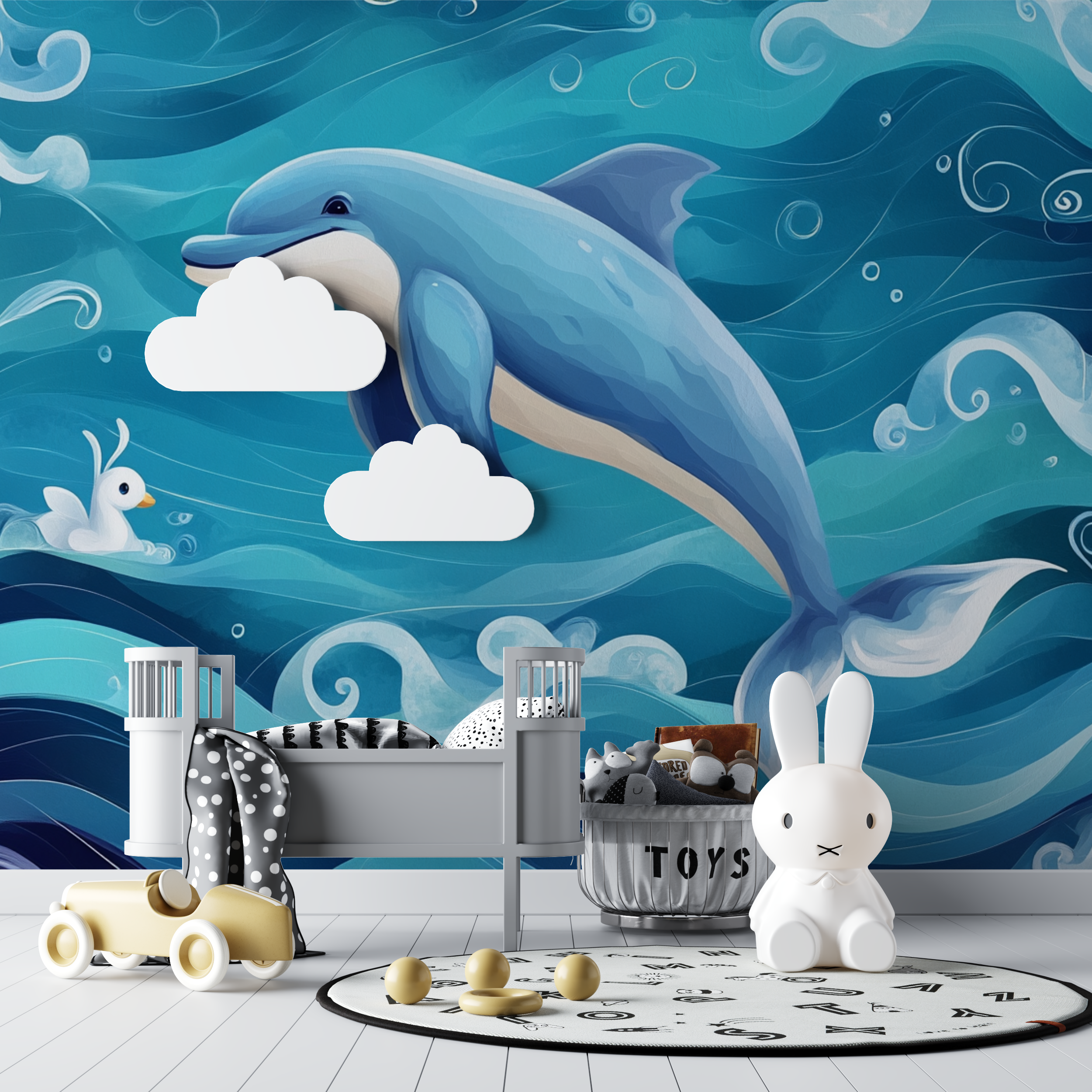 Marine Wallpaper Flipper the Dolphin | Murals Wallpaper