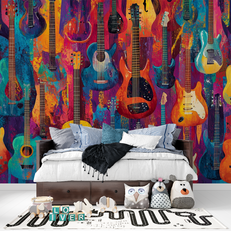 Frise Papier-Peint-Instrument der Musik-Tapisserie für kurze Zeit