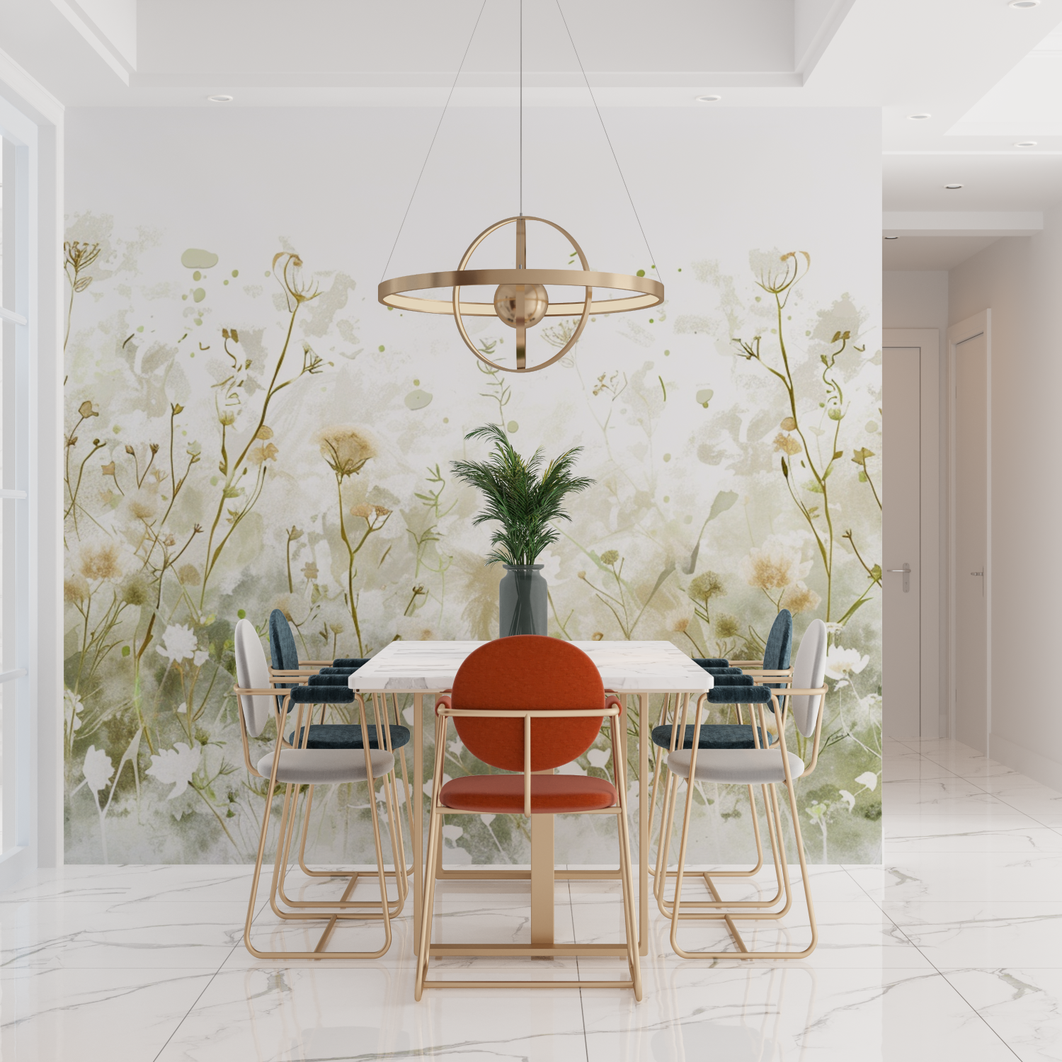 Watercolor Flowers Wallpaper | Murals Wallpaper