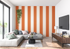 Orange Stripe Wallpaper | Murals Wallpaper