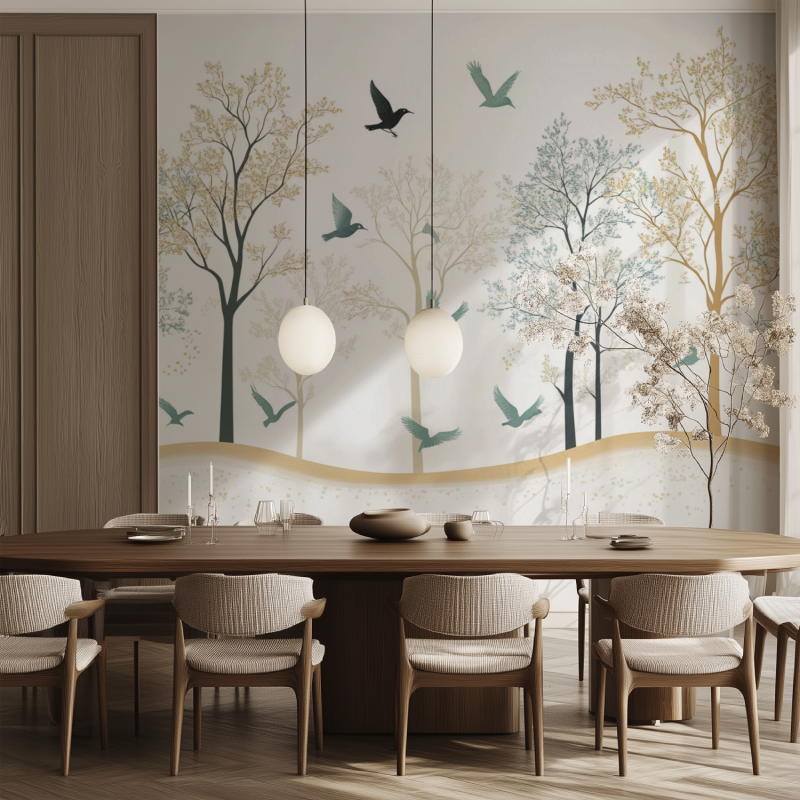 Tree and Bird Wallpaper | Murals Wallpaper