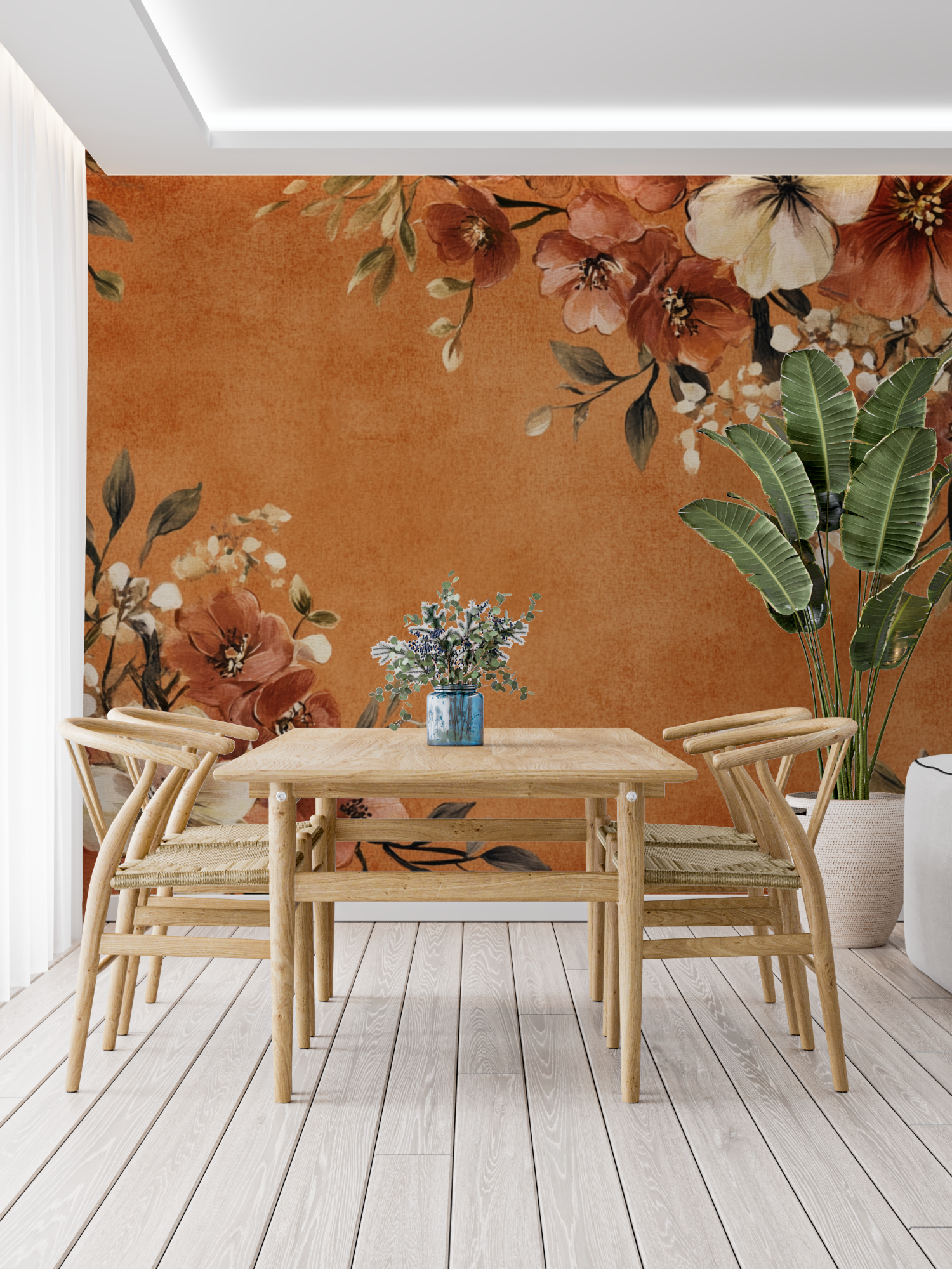 Papier peint terracotta style b...ntage panoramique tendance