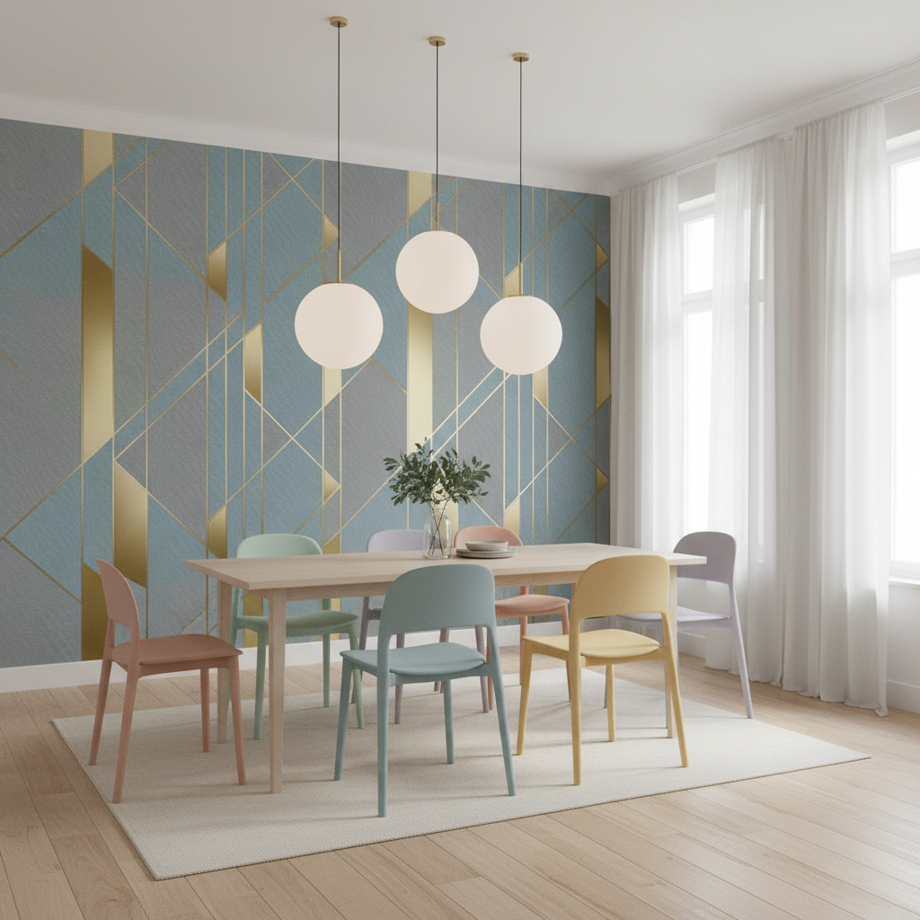Mural Scandinavian Geometric Wallpaper